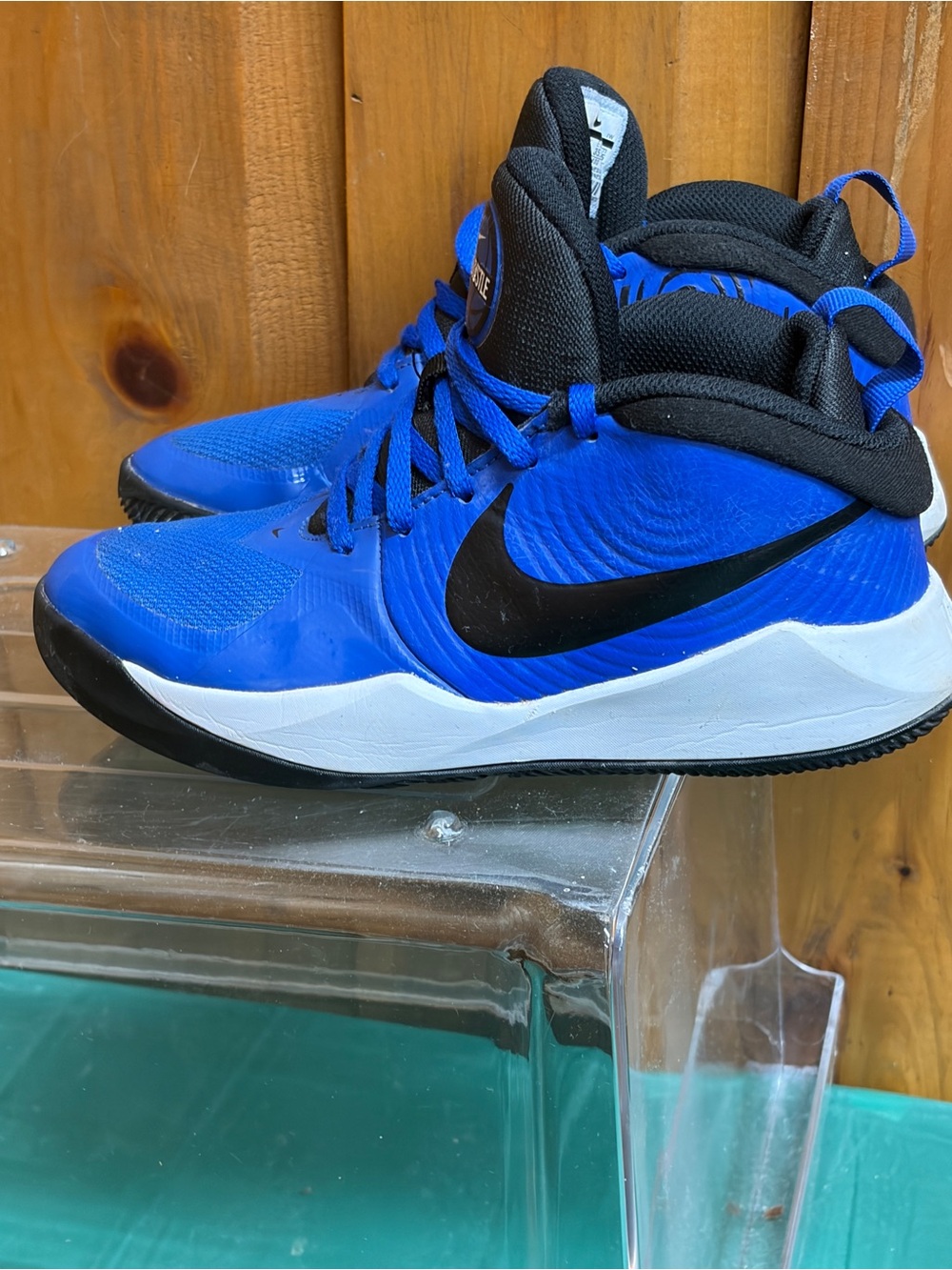 Nike Team Hustle Quick 2 GS Game Royal Blue Black Sneakers 3.5Y AQ4224-400